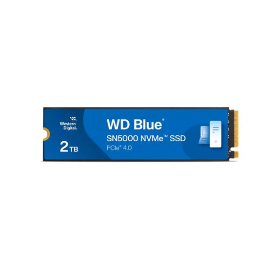 Western Digital WD Blue SN5000 NVMe™ 2TB SSD M.2 2280, 5,150MB/s R 4,850MB/s W, 650K IOPS R / 770K IOPS W, PCIe Gen4 x4, 5-Y Warranty (LS)