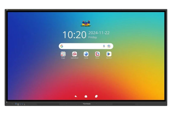 ViewSonic IFP6534 34 Android 14, EDLA, 65', Touch Point Windows: 40, Android: 20, EDLA: 20 Android 14 Certified ViewBoard 65' 4K Interactive Display