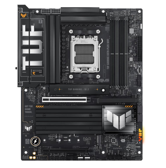 ASUS AMD TUF GAMING X870-PLUS WIFI (AM5) ATX Motherboard, DDR5 192GB, 1x PCIe 5.0 x16 slot, 4 x M.2 slots, 2x SATA, Wi-Fi 7, 1 x HDMI