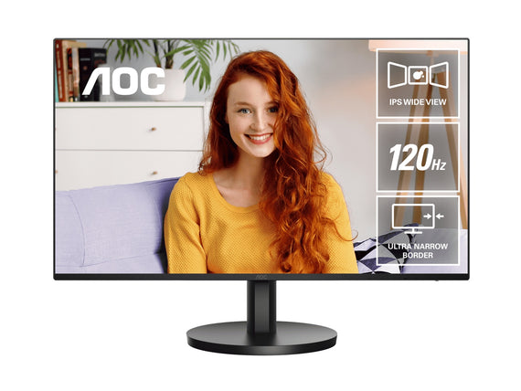 AOC 27' IPS, 120Hz, 250cd/m2,  Full HD 1920×1080 @ 100Hz – HDMI, 1920×1080 @ 60Hz – VGA, Flicker Free, VESA 100, Office Monitor