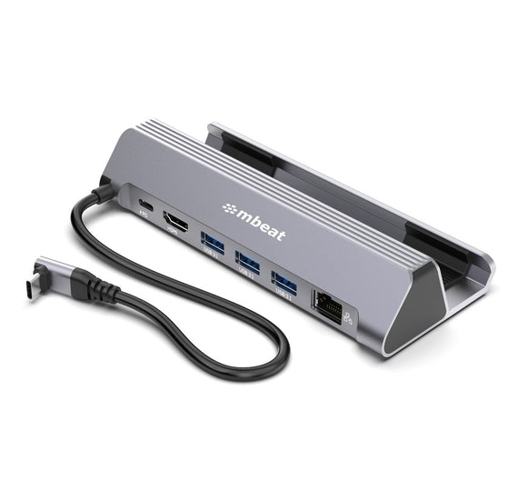 mbeat® USB-C Gaming Dock for Steam Deck & ROG Ally 100W PD pass-through 4K@60Hz (3840 × 2160) Gigabit Ethernet up to 10/100/1000Mbps  5Gbps data